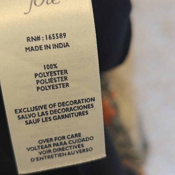 Joie Size XXL Black Button Down Blouse Black Satin Long Sleeve - Picture 6 of 6